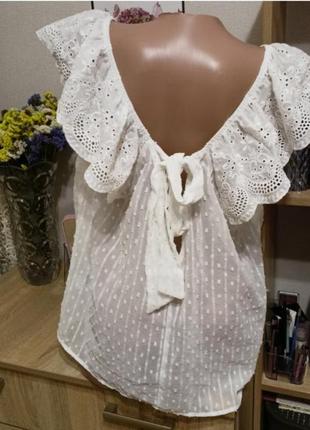 Женская белая блуза безрукавка2 фото