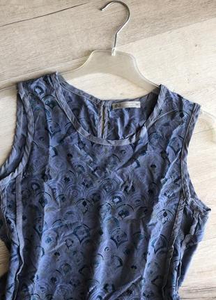 Невероятная голубая блуза из 100% шелка collection nile, размер xs8 фото