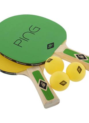 Набор для настольного тенниса 2 ракетки, 3 мяча с чехлом donic mt-788486 ping pong цвета в ассортименте8 фото