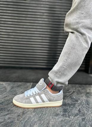 Кроссовки adidas campus grey/white7 фото