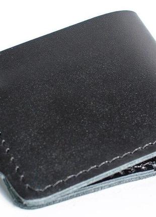 Гаманець портмоне гаманець якісний шкіряний ручна робота чорний2 фото