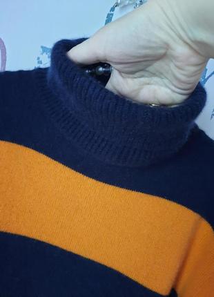 Кашемировый массивный удлиненный свитер/водолазка madeleine thompson шерсть кашемир5 фото