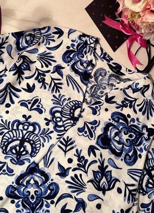Суперова лляна блуза f&f, розмір 16/442 фото