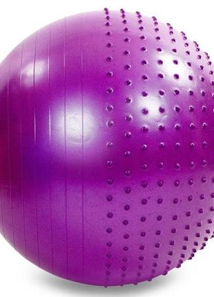 М'яч для фітнесу фітбол напівмасажний zelart fi-4437-75 75 см кольору в асортименті4 фото