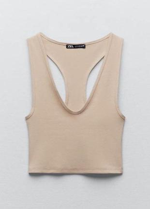 Базовий топ в рубчик zara,p. l