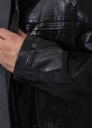 Куртка мужская демисезонная экокожа, цвет черный, 243r17036 фото