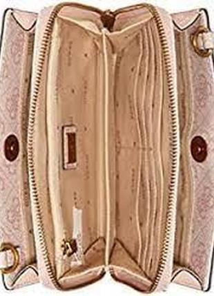 Сумка женская кросс-боди guess оригинал ginevra mini girlfriend crossbody blush logo гесс пудровая8 фото