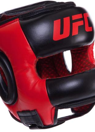 Шлем боксерский с бампером кожаный ufc pro uhk-75062 s черный