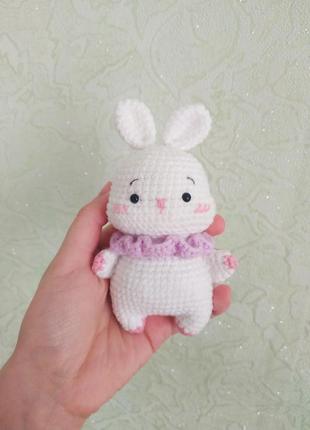 Зайчик королик амігурумі іграшка ручної роботи хендмейд гачком зайченя кроленя handmade1 фото