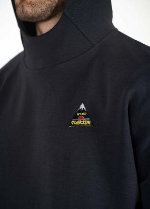 Худі оверсайз custom wear без начосу samurai cat графіт xs 5