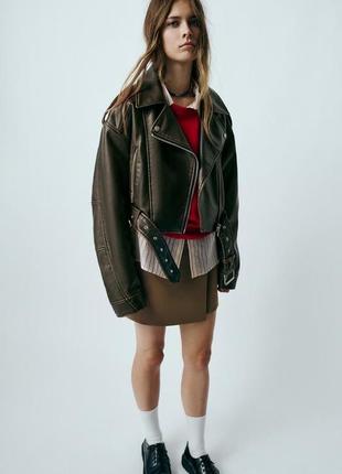 Косуха zara, кожаная куртка зара