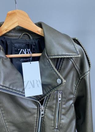 Косуха zara, кожаная куртка зара9 фото