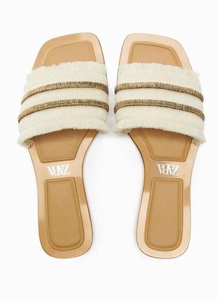 Шлепанцы zara с базрой