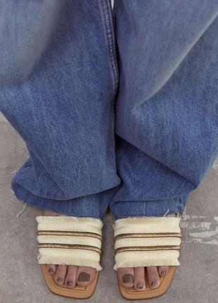 Шлепанцы zara с базрой