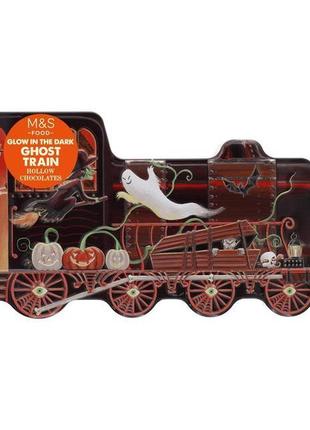 Шоколадные конфеты m&s food halloween glow in dark ghost train 179g