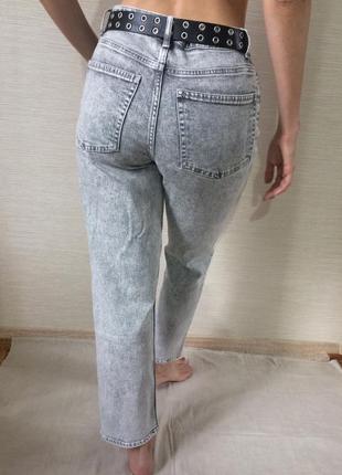 Женские  прямые серые  джинсы классика h&h4 фото
