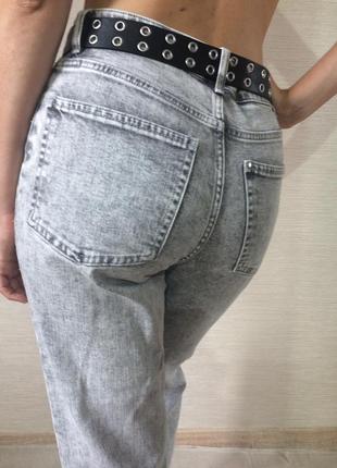 Женские  прямые серые  джинсы классика h&h3 фото