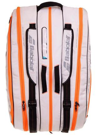 Чехол для теннисных ракеток babolat rh x12 pure white bb751114-142 (12 ракетки)8 фото