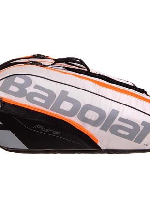 Чехол для теннисных ракеток babolat rh x12 pure white bb751114-142 (12 ракетки)2 фото