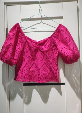 Шикарна блуза корсетний топ прошва barbie1 фото