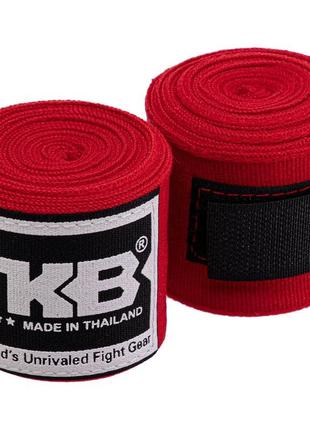 Бинти боксерські бавовна з еластаном top king hand wraps tkhwr-01 4 м кольору в асортименті4 фото