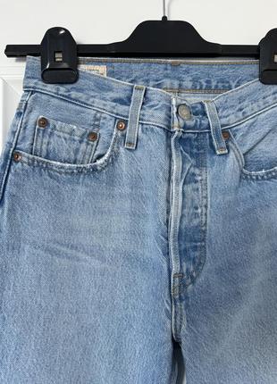 Женские голубые джинсы levi’s 501, размер w24 l322 фото