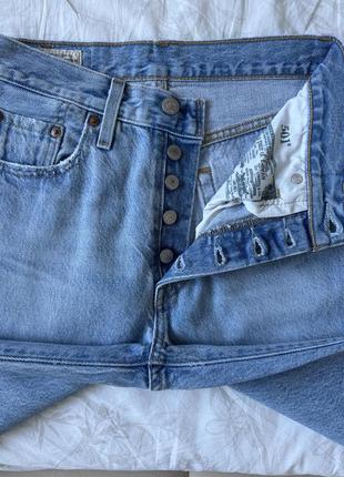 Женские голубые джинсы levi’s 501, размер w24 l329 фото