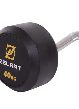 Штанга фіксована вигнута прогумована zelart rubber coated barbell ta-2687-40 довжина-95 см 40 кг3 фото