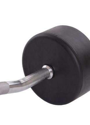 Штанга фіксована вигнута прогумована zelart rubber coated barbell ta-2687-40 довжина-95 см 40 кг4 фото