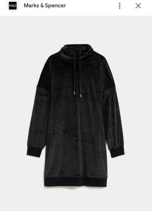 Плаття велюрове, плюшеве спортивного стилю туніка