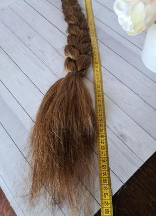 Винтажная коса русая натуральный волос.5 фото