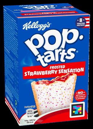 Печенье kellogg's pop tarts frosted strawberry sensation 384g
