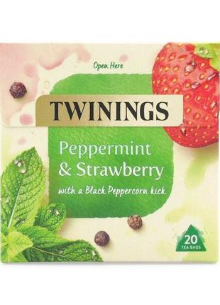 Чай twinings peppermint strawberry 20s 40g