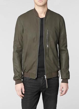 All saints allsaints sonar bomber leather jacket шкіряна куртка бомбер