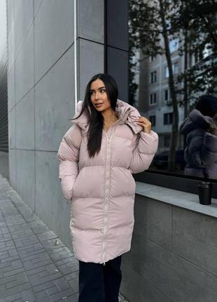 Женский зимний  матовый пуховик onesize
