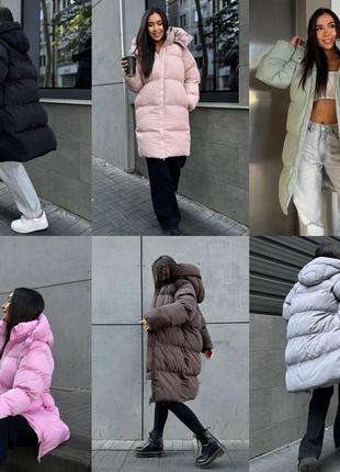 Женский зимний матовый пуховик onesize