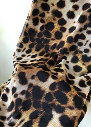Сукня леопардова сарафан леопардовий сукня з декольте леопардове плаття3 фото