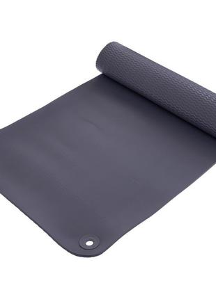Килимок для фітнесу та йоги професійний fi-2264 183x65x0,6 см темно-сірий2 фото