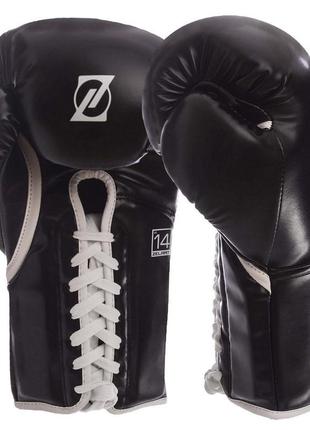 Рукавиці боксерські професійні на шнурівці zelart bo-1348 10-14 унцій кольору в асортименті5 фото
