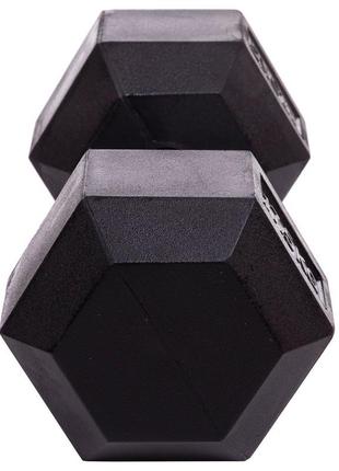 Гантель суцільна шестигранна zelart sc-8013-17_5 1 шт 17,5 кг3 фото
