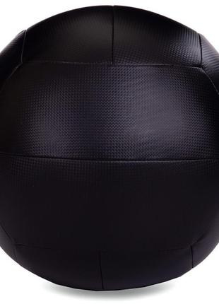 М'яч набивний для кросфіту волбол wall ball zelart fi-5168-8 8 кг чорний-зелений2 фото