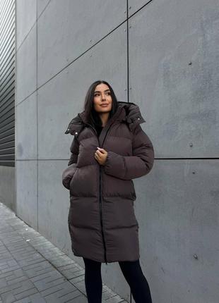 Женский зимний  матовый пуховик onesize