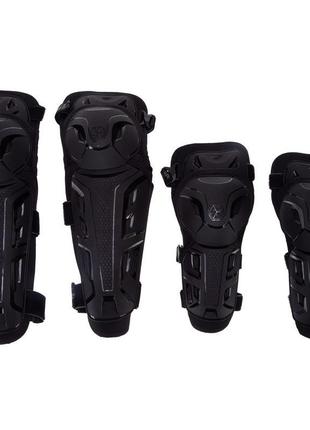 Комплект захисту scoyco k26h26 (коліно, гомілка, передпліччя, лікоть) чорний10 фото