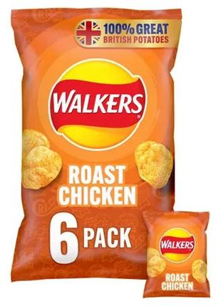 Чипсы walkers roast chicken 6s 150g