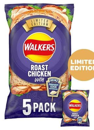 Чипсы walkers roast chicken heinz mayonnaise 5s 125g