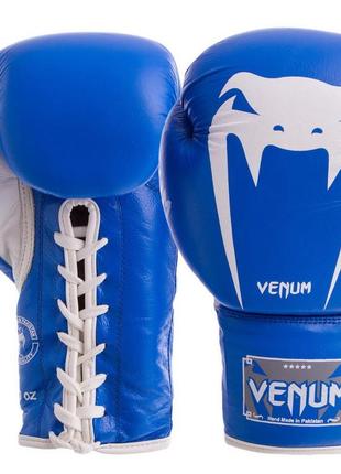 Рукавиці боксерські шкіряні професійні на шнурівці vnm giant vl-5786 10-14 унцій кольору в асортименті5 фото