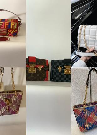 Женская люксова сумка турция диор dior, louis vuitton, виттон, фенди, fendi, прада, prada, chanel шанель, кросс боди шопер в цветах7 фото