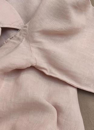 Стильна укорочена лляна сорочка оверсайз zara 🔥🔥🔥5 фото