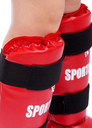 Захист гомілки та стопи для єдиноборств sportko sp-331 s-xl кольору в асортименті4 фото