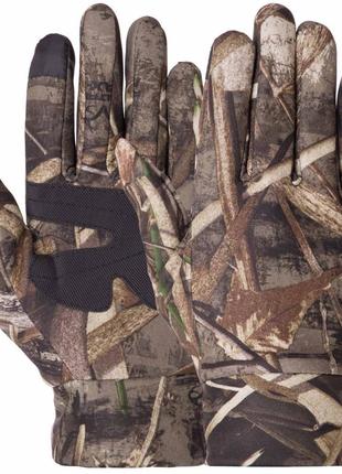 Перчатки для охоты и рыбалки с отстегивающимися пальцами zelart bc-9242 размер универсальный камуфляж лес